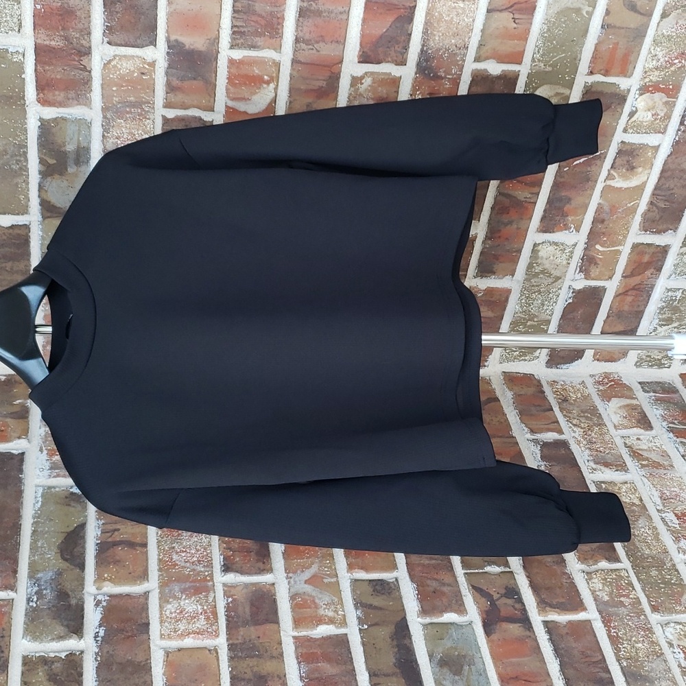 Black Ribbed Knit Sweater
